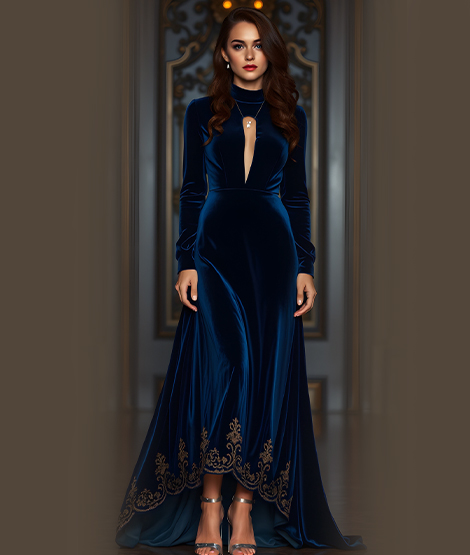 Midnight Velvet Gown